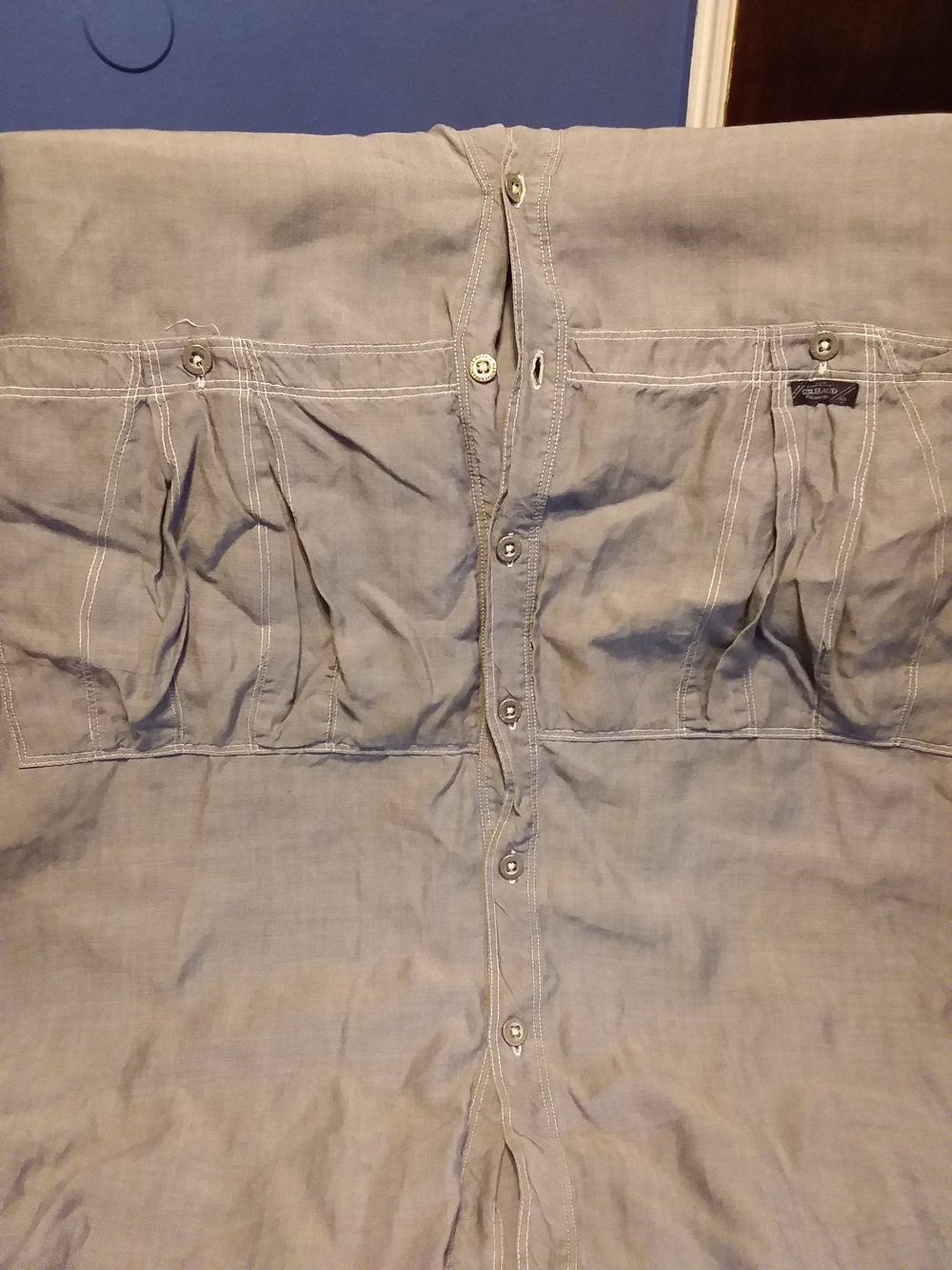 Marithe Francois Girbaud Men's Gray Button-Down Casual Shirt